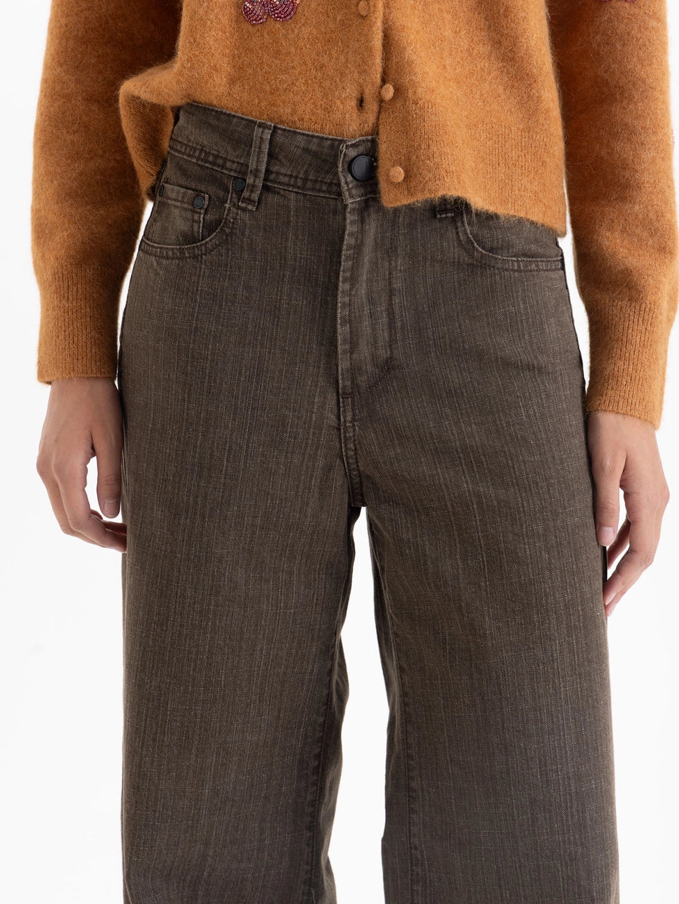 Jeans Wide Icon Brown