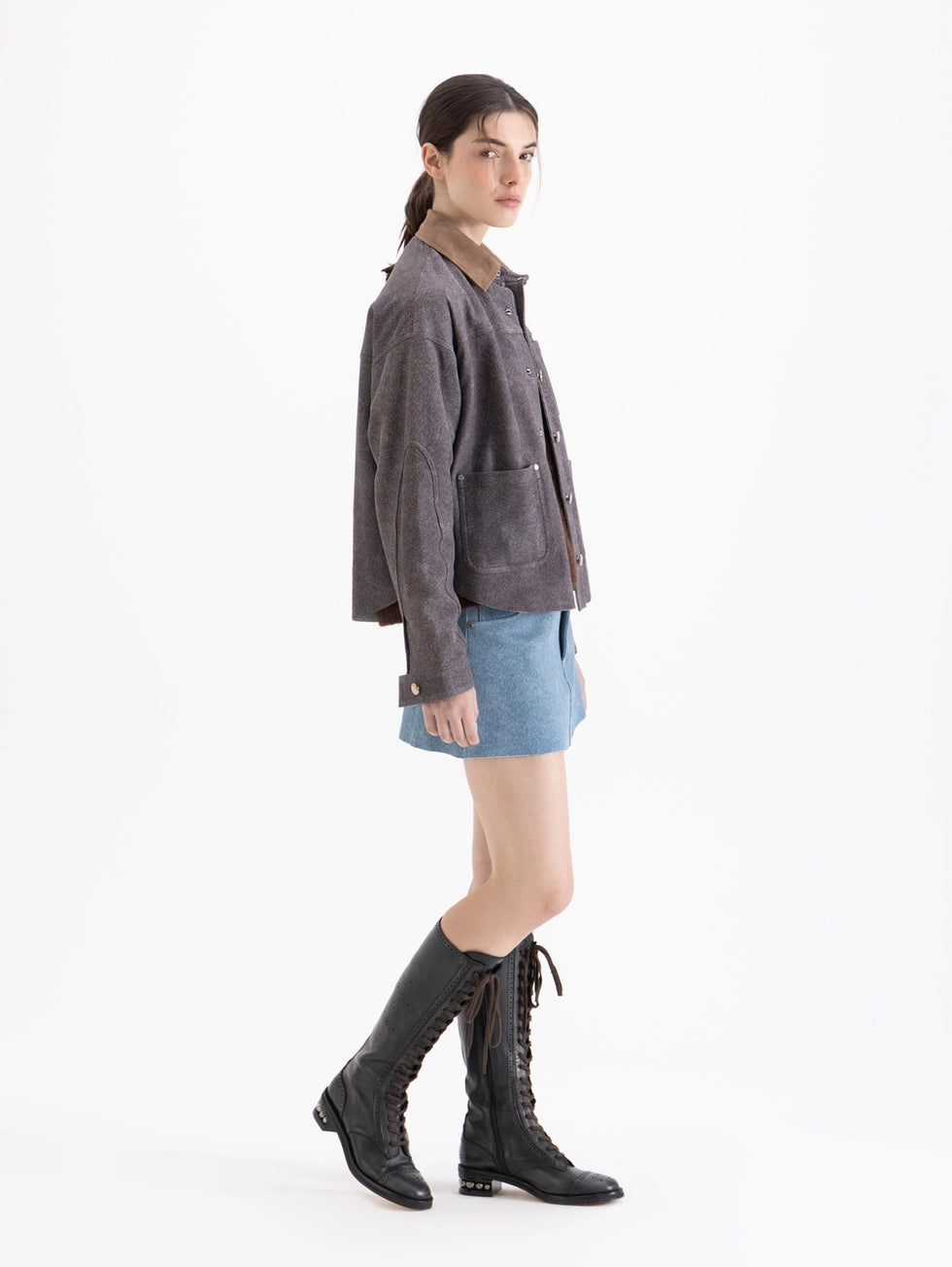 Chaqueta Cuero Mix
